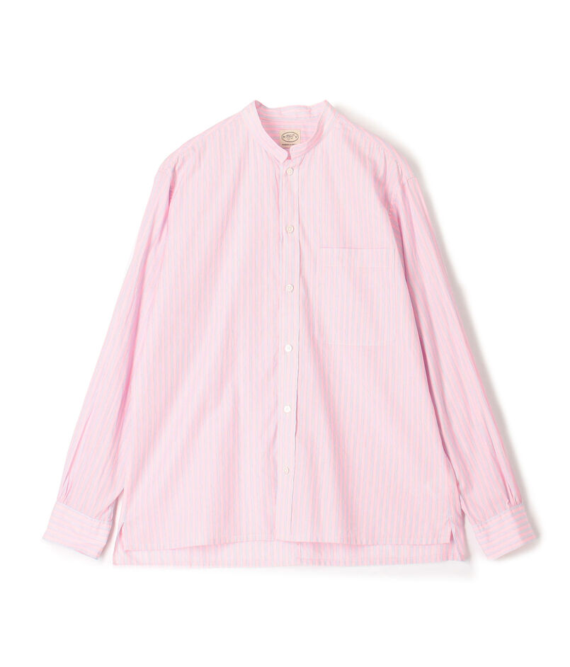 200/2コットンポプリン スタンドカラーシャツ