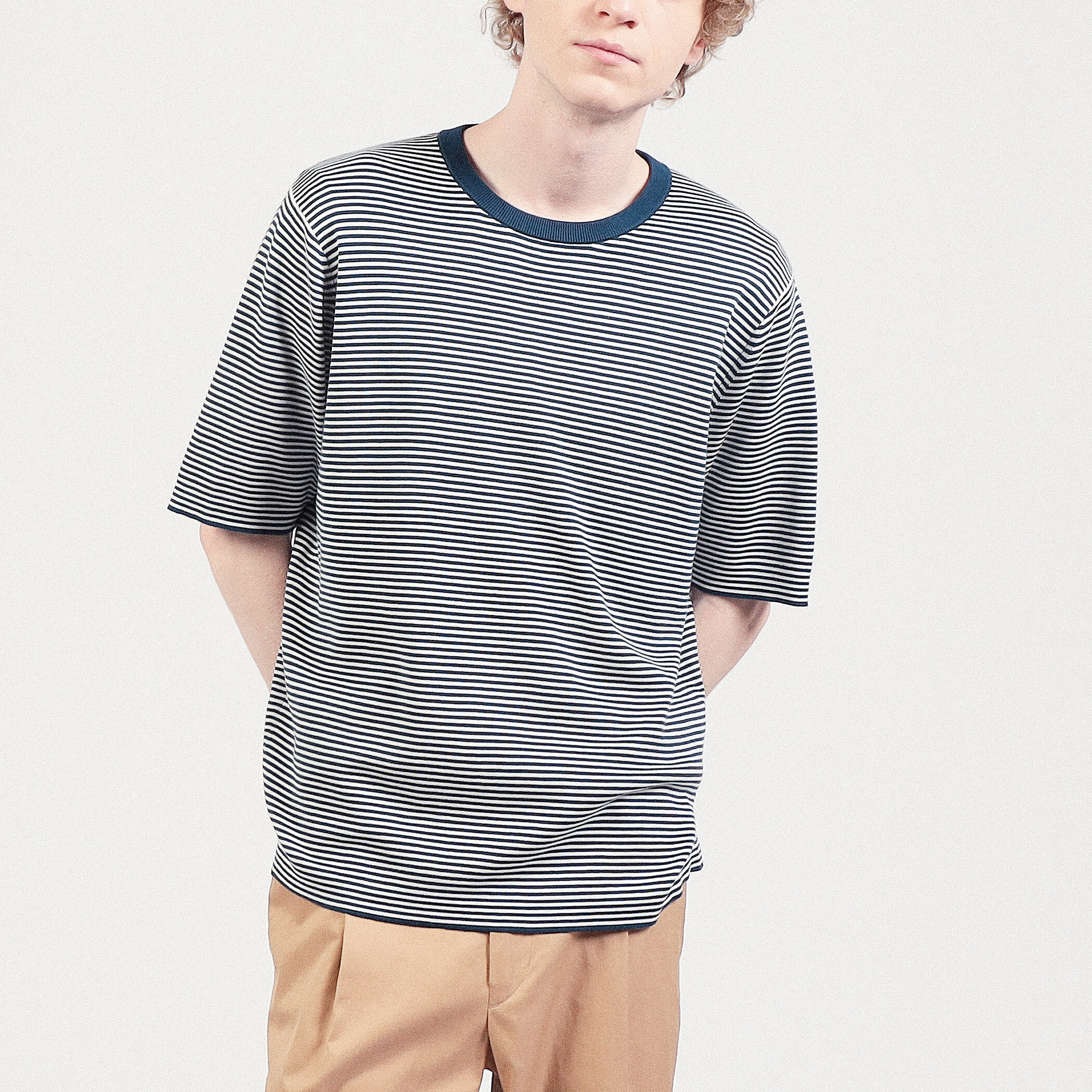 □TOMORROWLAND tricot シーアイランドコットン クルーネックプル