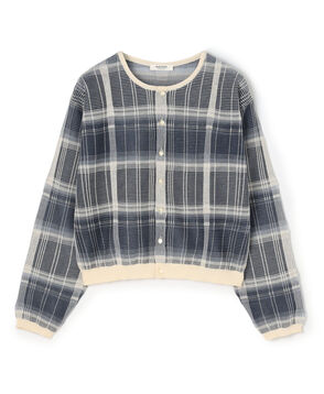 【WEB先行予約】シアーチェック クルーネックカーディガン