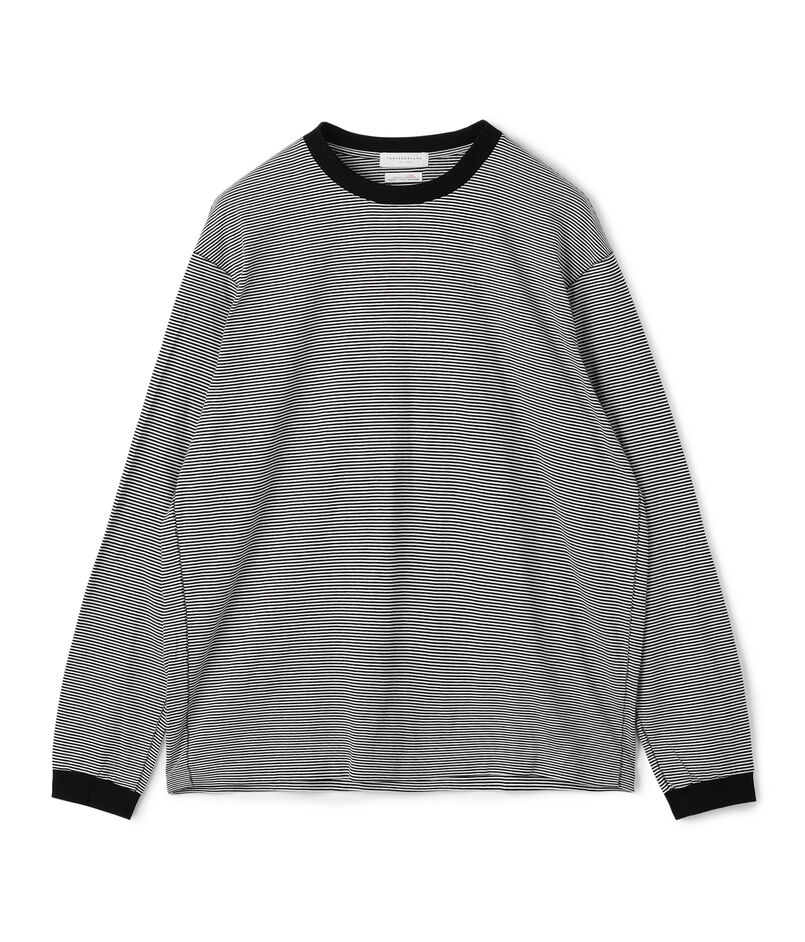 オーガニックコットン クルーネックボーダーTシャツ