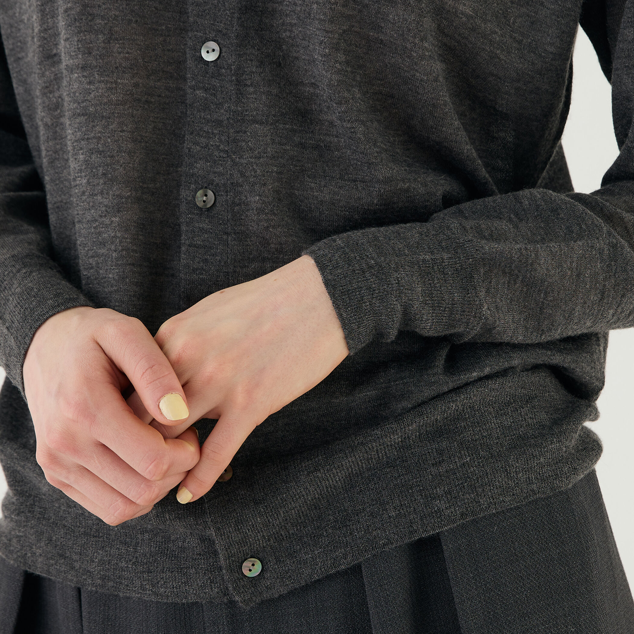 ウールカシミヤ　ミックスニットカーデ　GALERIE VIEトゥモローランド セール】 GALERIE VIE ボイルドニットカーディガン （ニット・セーター