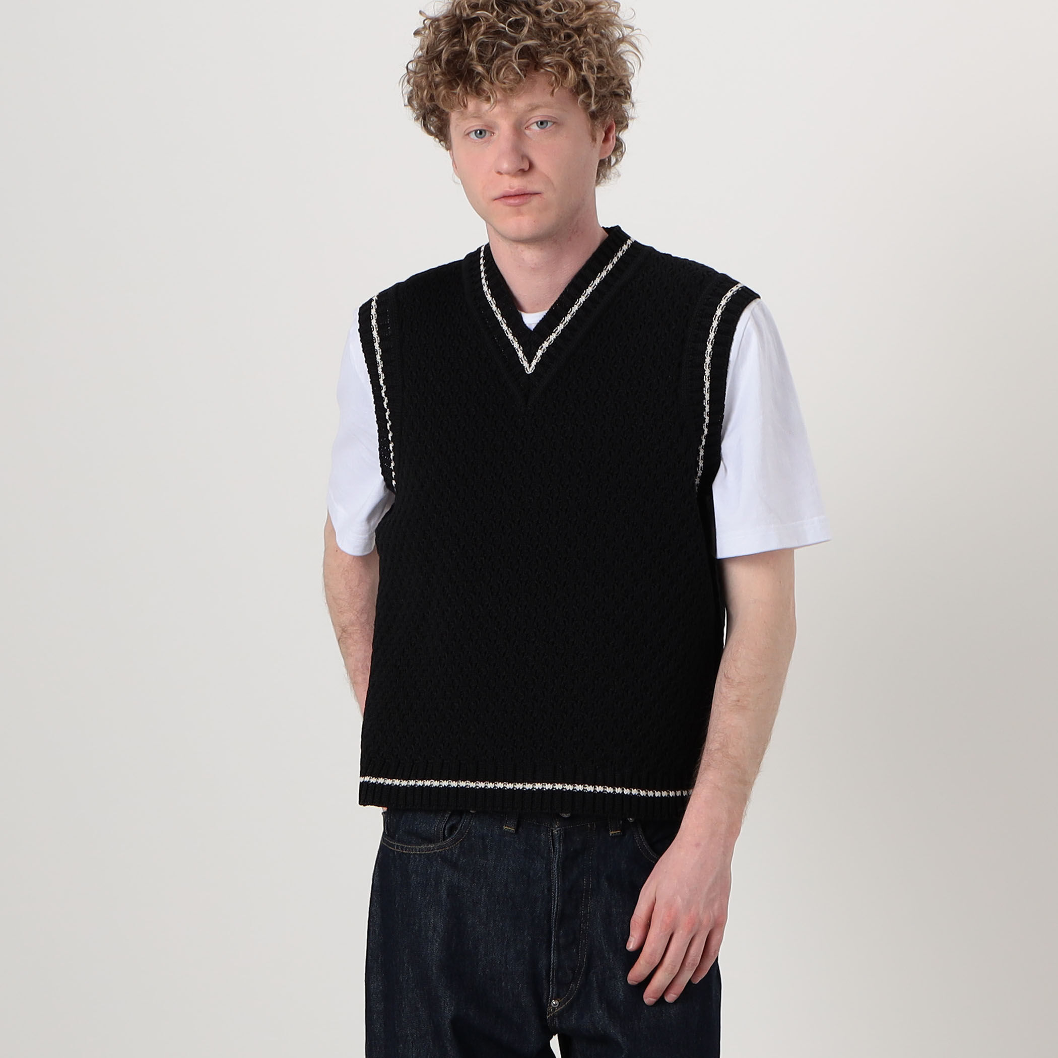 OUAT META VEST コットン Vネック ニットベスト｜トゥモローランド