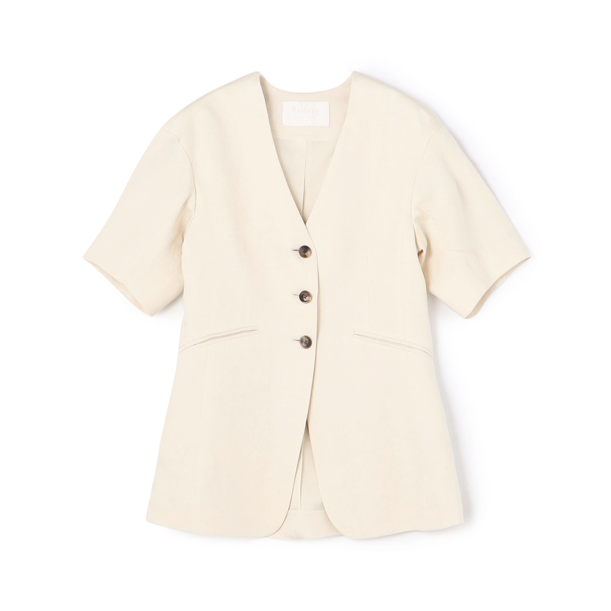 【crewre】ショールハーフスリーブジャケット キャメル size3 crewre】ショールハーフスリーブジャケット キャメル size3