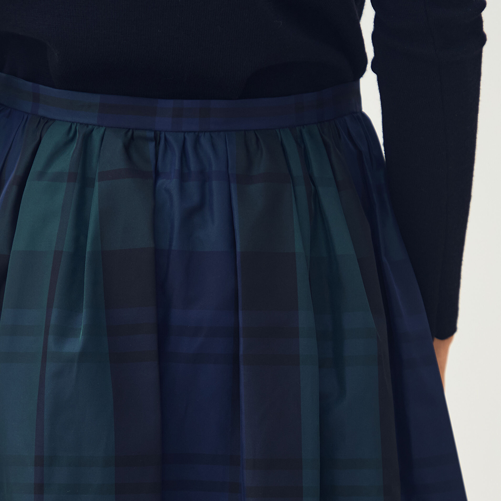 シルクタフタチェック バルーンスカート｜トゥモローランド 公式通販