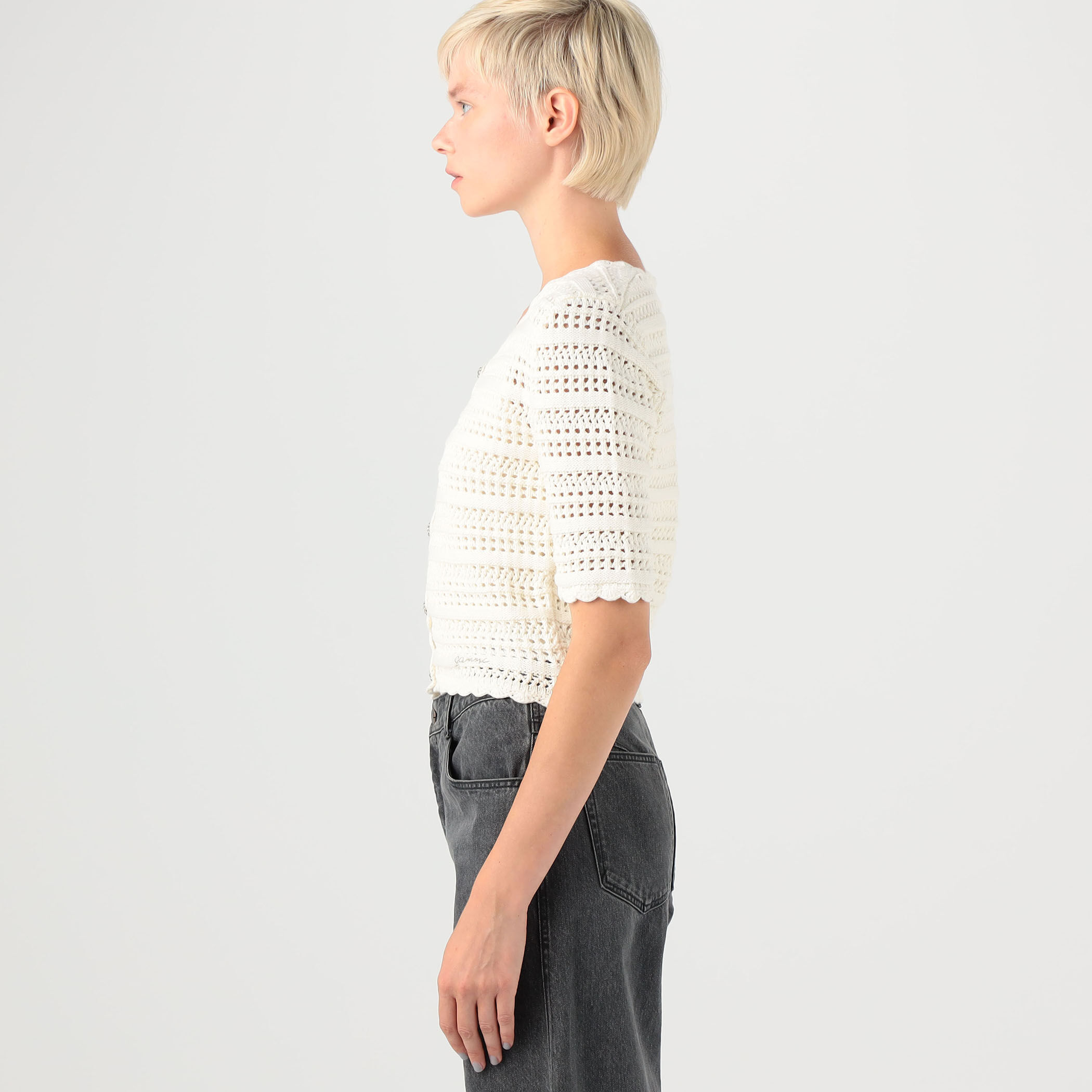 GANNI SS22 モール素材カーディガン litmus GANNI SS22 モール素材カーディガン litmus