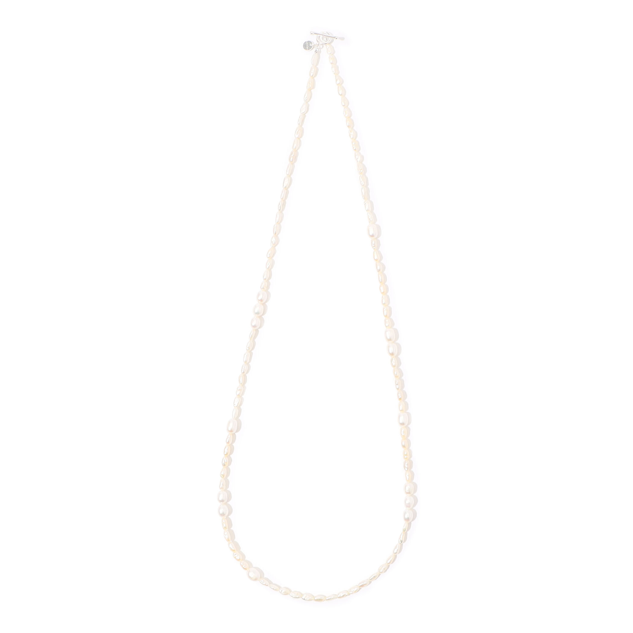les bonbon】bow pearl long necklace/ボウ パール ロング