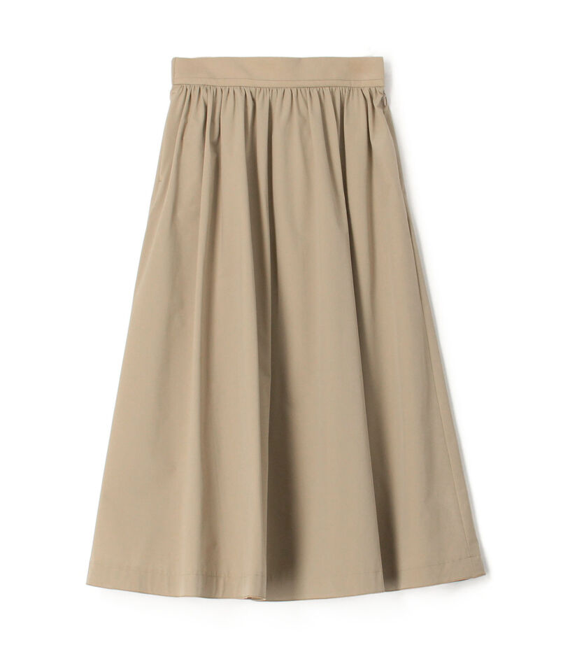 ストレッチタフタ ボリュームギャザースカート