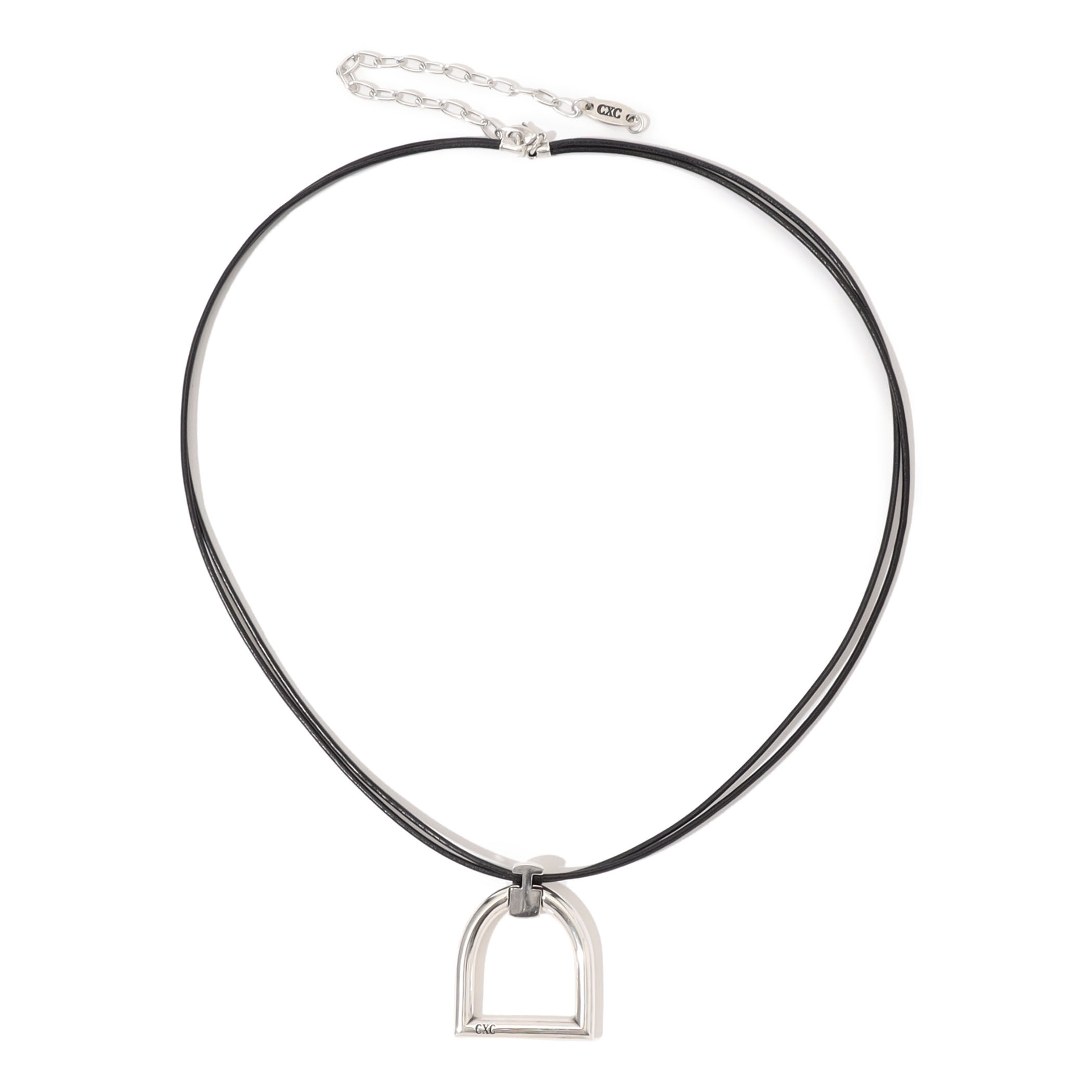【CXC/シーエックスシー】レザーシルバーチャームネックレス ADAM ET ROPÉ FEMME(アダム エ ロペ ファム) / 【CXC/シーエックスシー