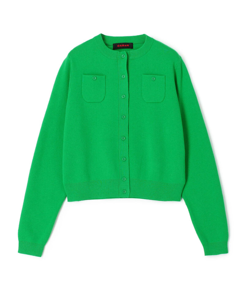 コットンカシミヤ クルーネックカーディガン