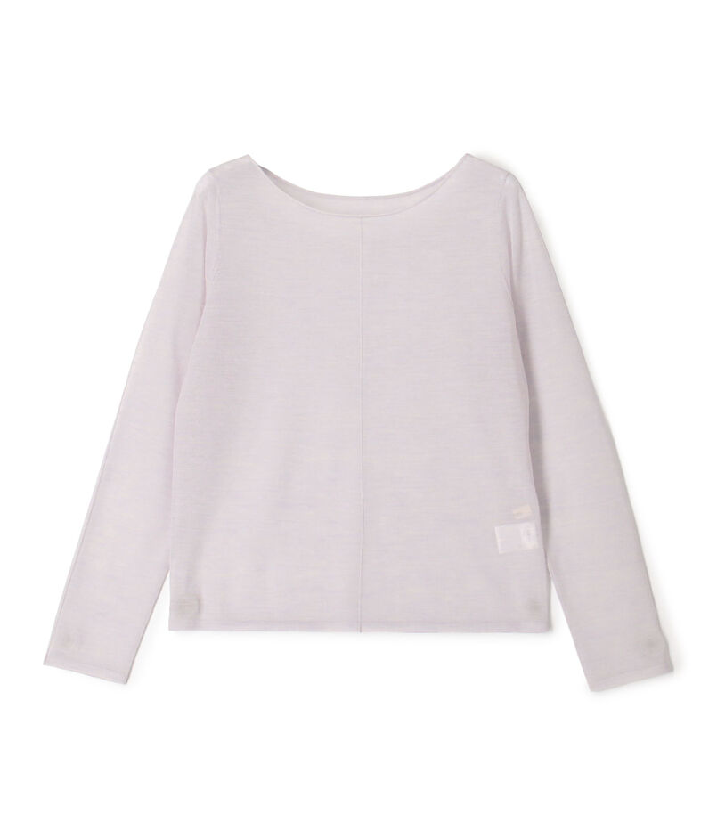 ハイツイストウールポリエステル ラウンドネックプルオーバー