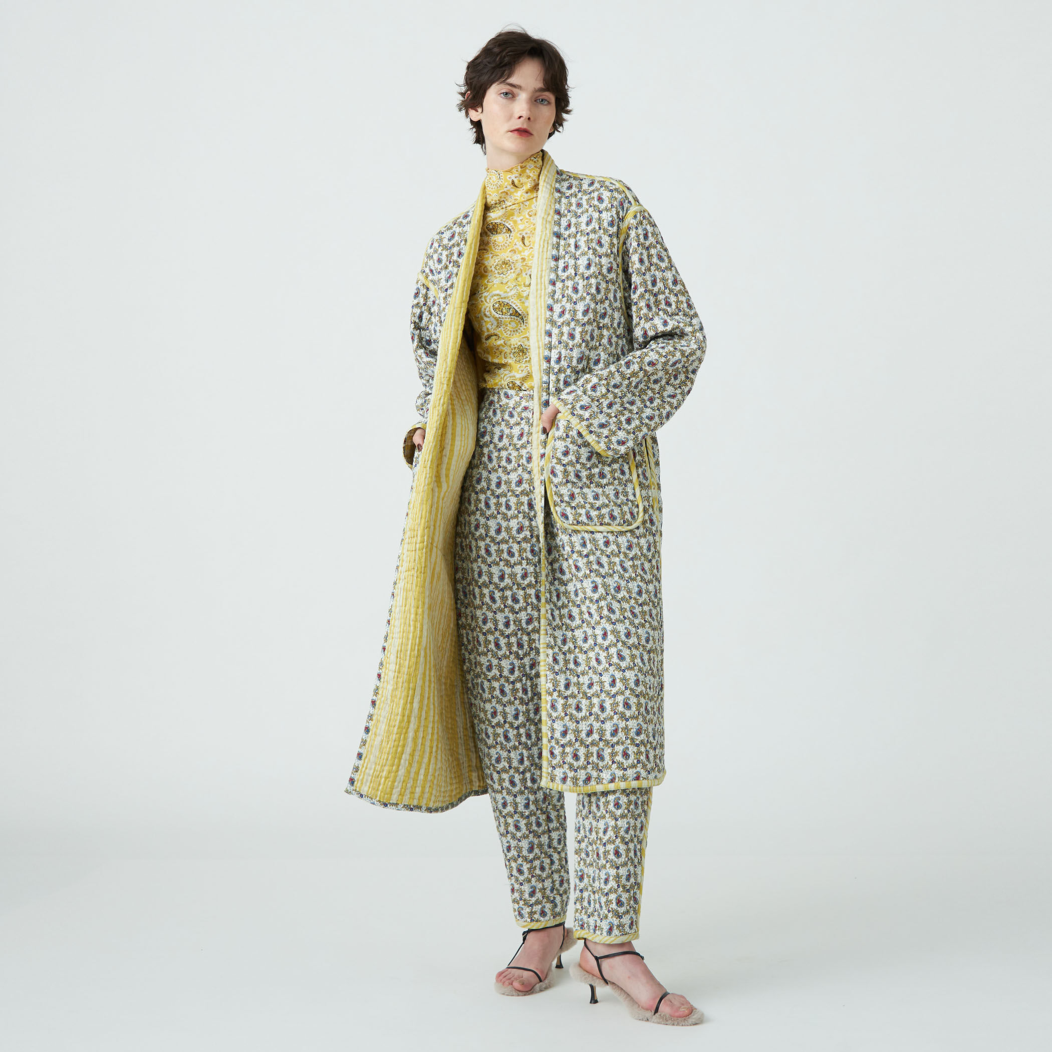 1744+1746　グランドルフィン☆大島紬ガウチョパンツ＆ストール2点 コットンハンドキルト バナナパンツ｜トゥモローランド 公式通販