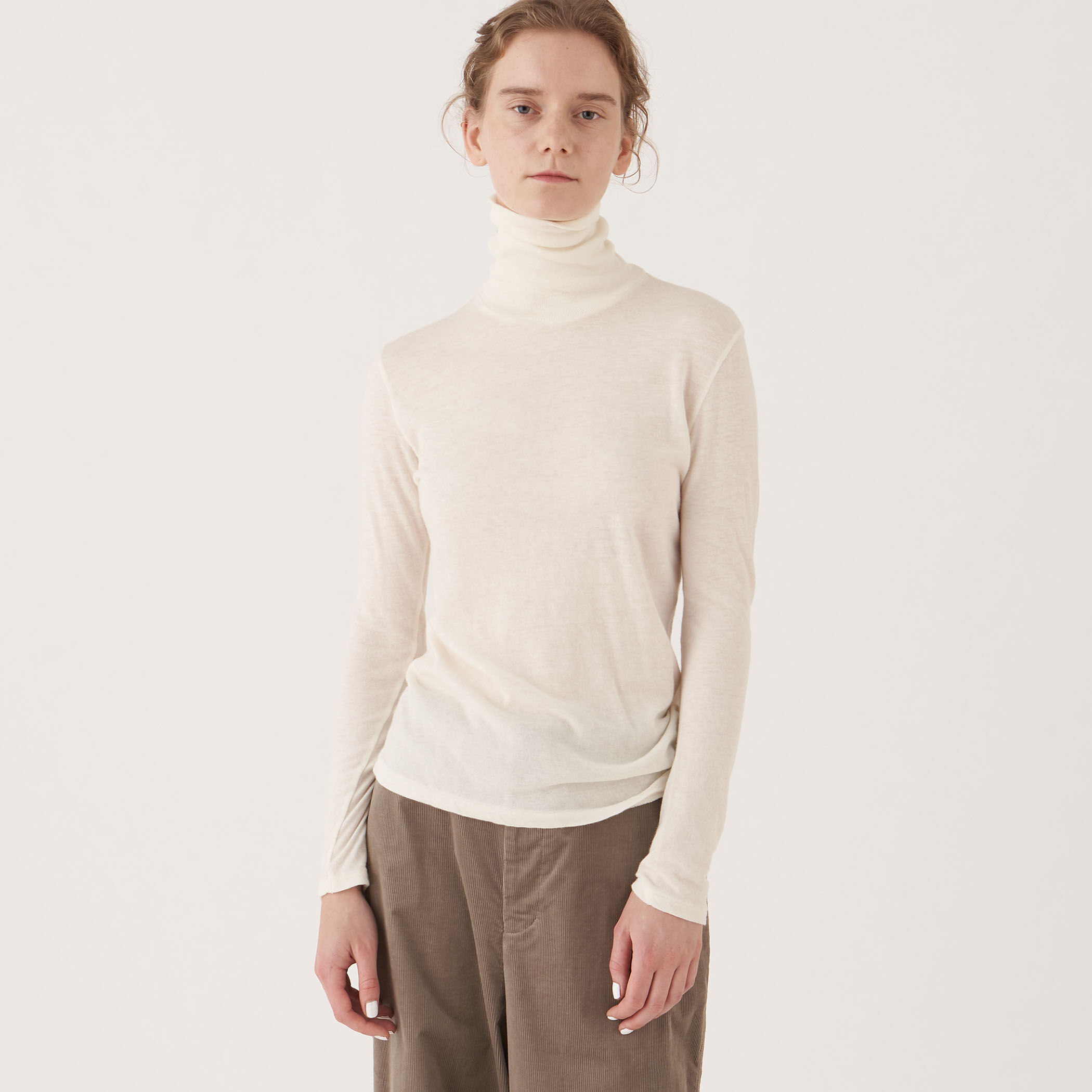 GALERIE VIE コットンカシミヤ タートルネックプルオーバー