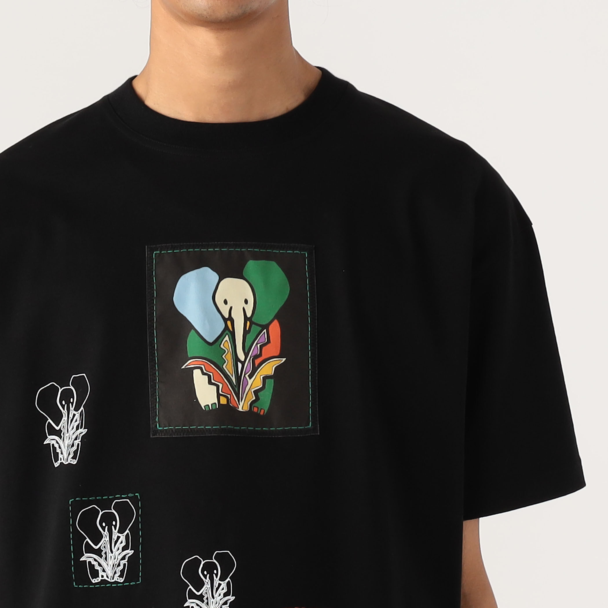 CABaN ドライスビンコットン ELEPHANTマーチエンブロイダリーT
