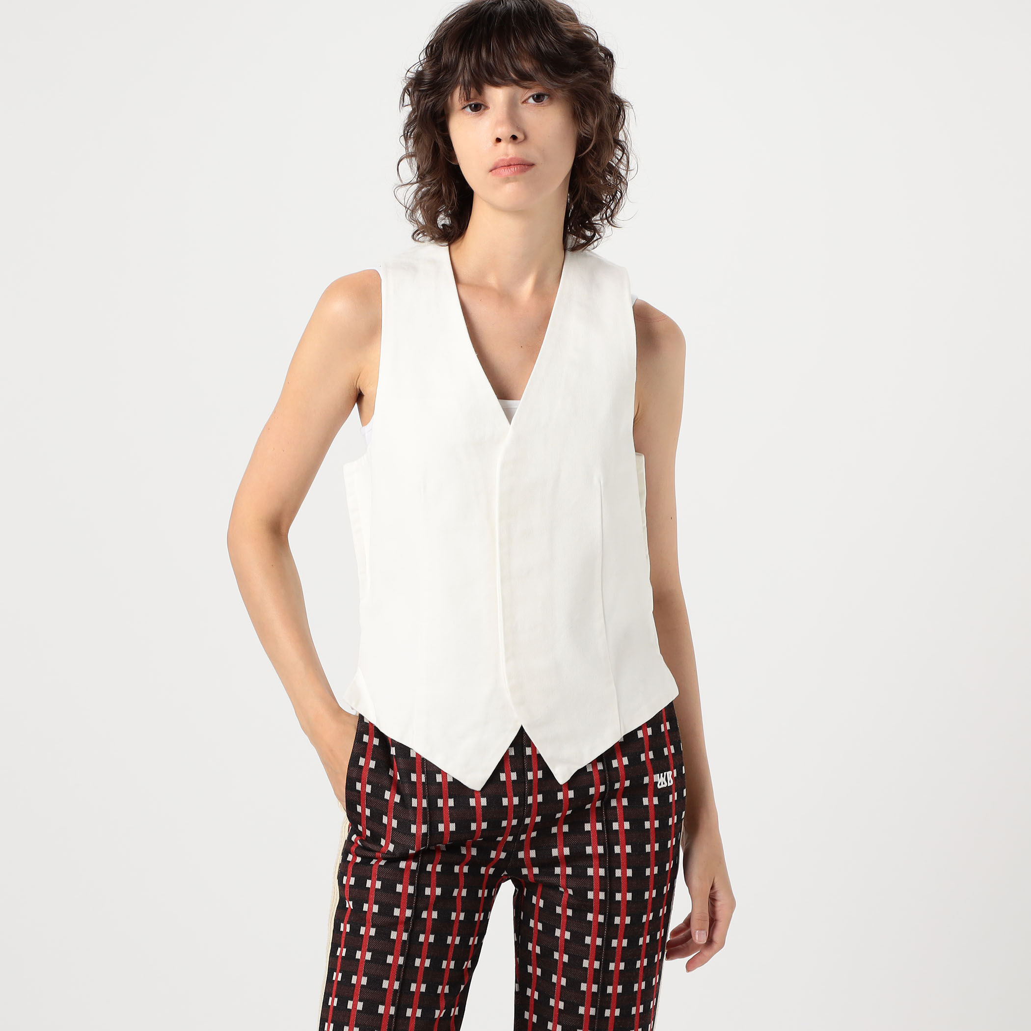 GABRIELA COLL GARMENTS REWORKED VEST コットンジレ GABRIELA COLL GARMENTS REWORKED VEST コットンジレ