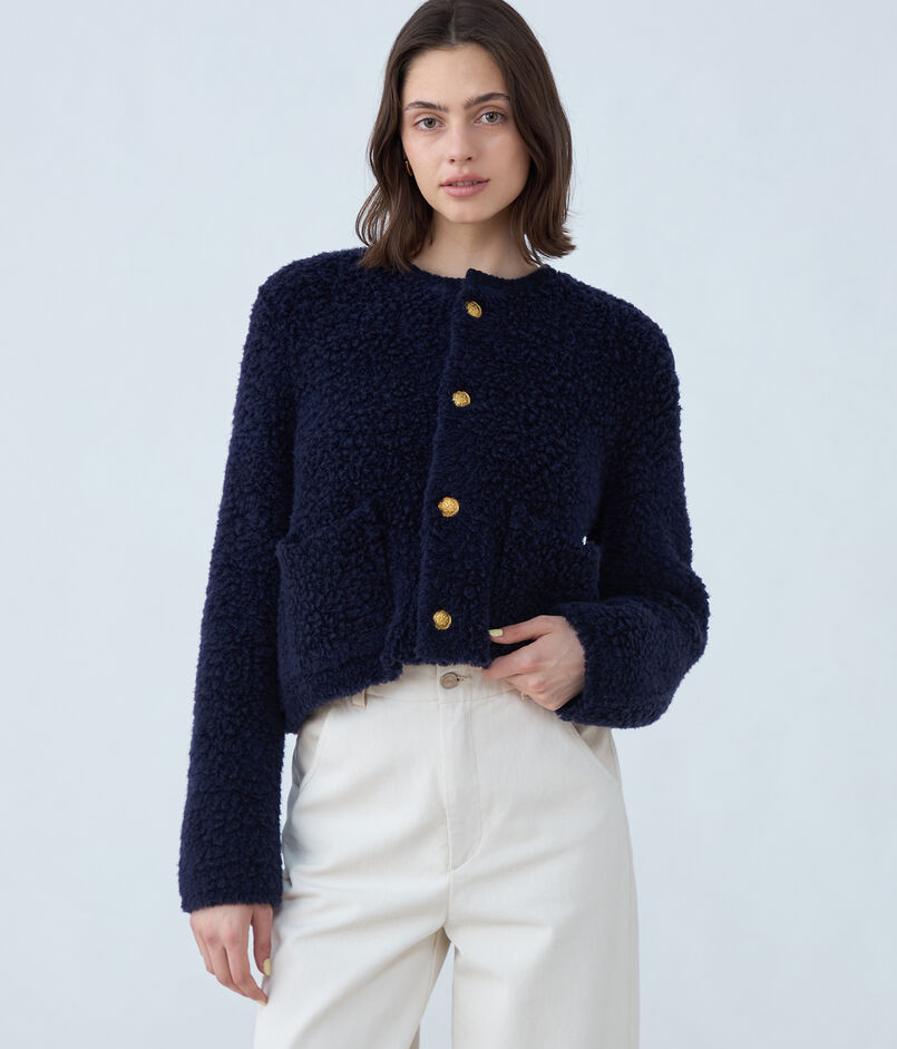 ムートン クルーネックカーディガン｜トゥモローランド 公式通販 