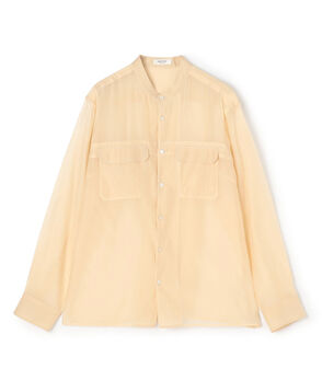 シルクブレンドスラブ チュニックシャツ