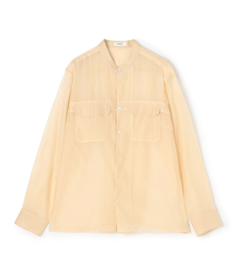 シルクブレンドスラブ チュニックシャツ