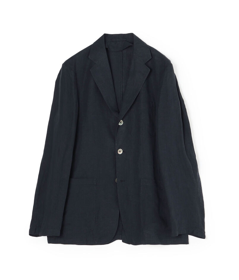 リネン シングルブレステッド3Bジャケット GOLD LINEN