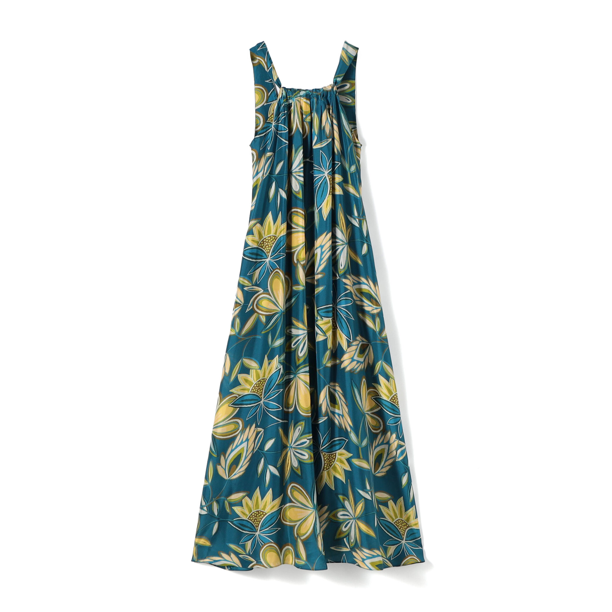 シルク COLETTEフラワープリント ロングワンピース｜トゥモローランド