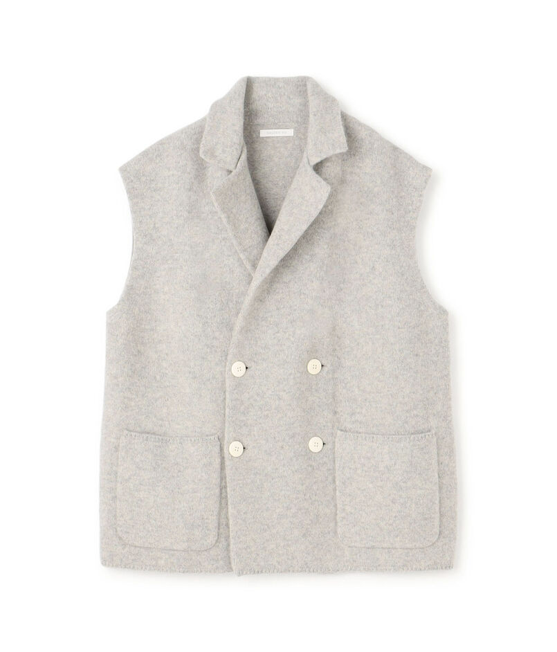 ラムズウール スリーブレスダブルジャケット