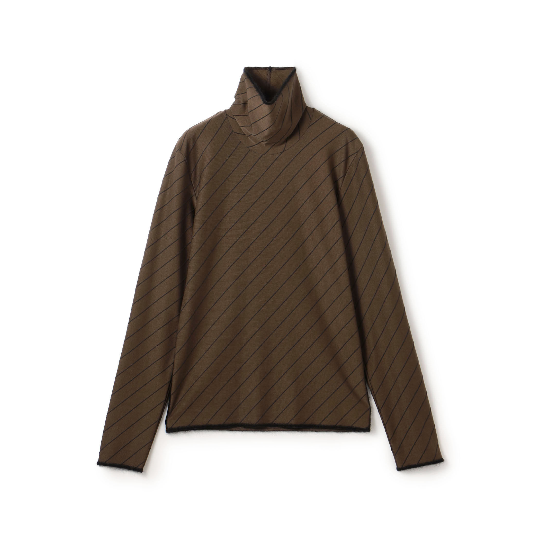 ダイアゴナルジャージー タートルネックプルオーバー