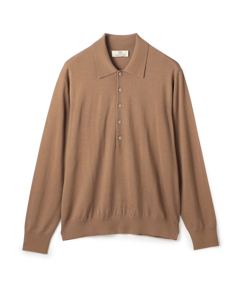 16Gキャッシュウール ニットポロシャツ 16Gキャッシュウール ニットポロシャツ