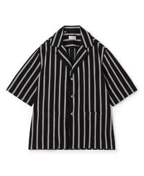 【別注】Salvatore Piccolo CUBA コットンストライプ オープンカラー ハーフスリーブシャツ