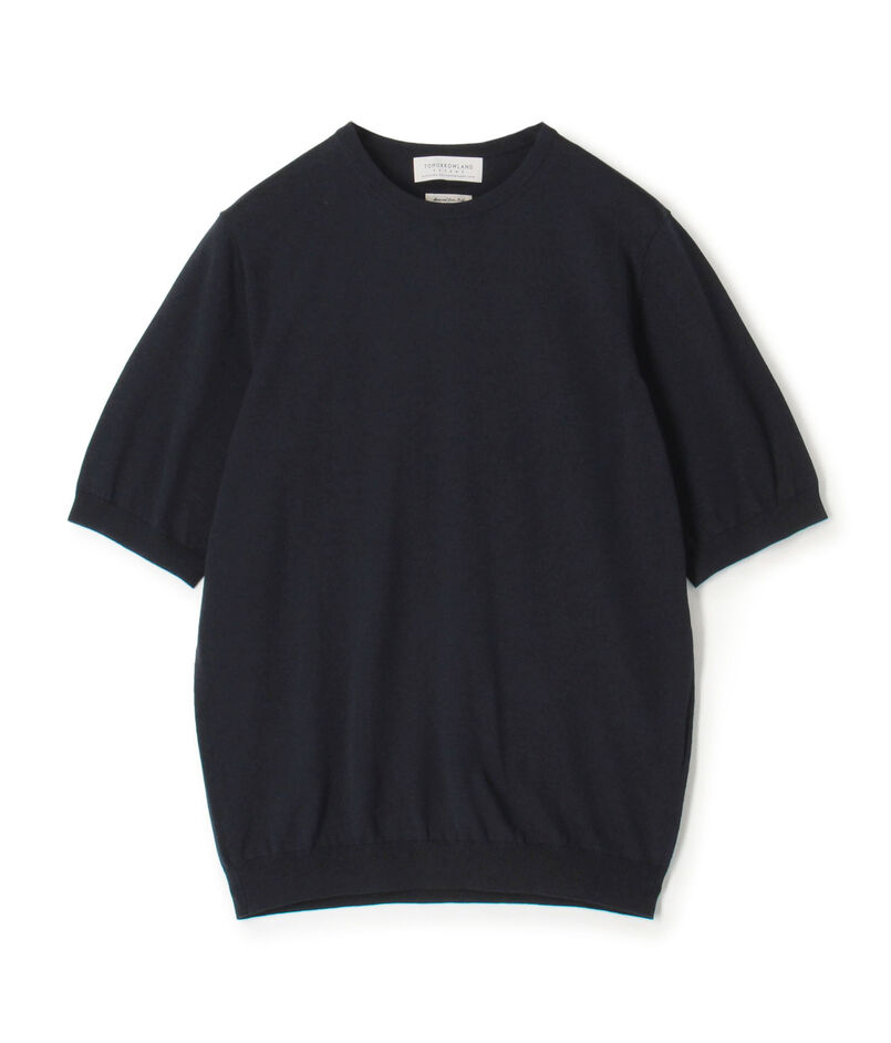 TOMORROWLAND tricot シルクコットン クルーネック半袖ニット SESIA