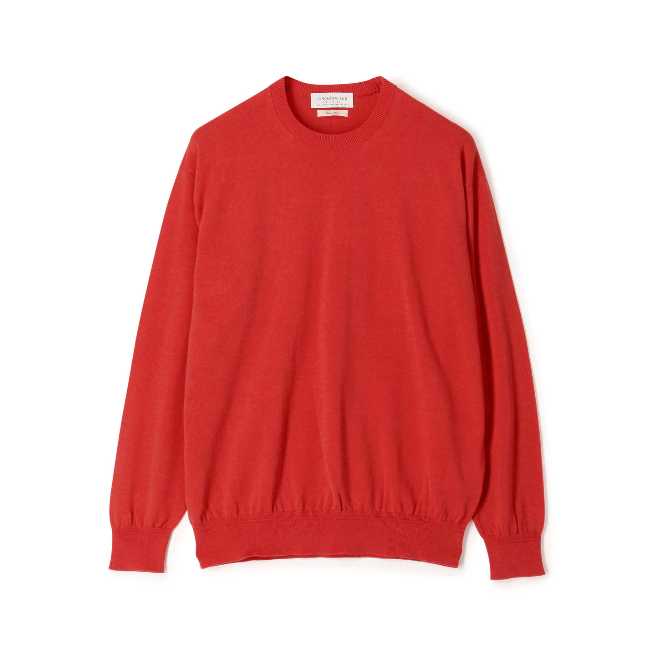 □TOMORROWLAND tricot ギザコットン クルーネックプルオーバーニット