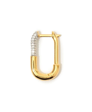 Otiumberg. Pave Staple hoop 片耳ピアス