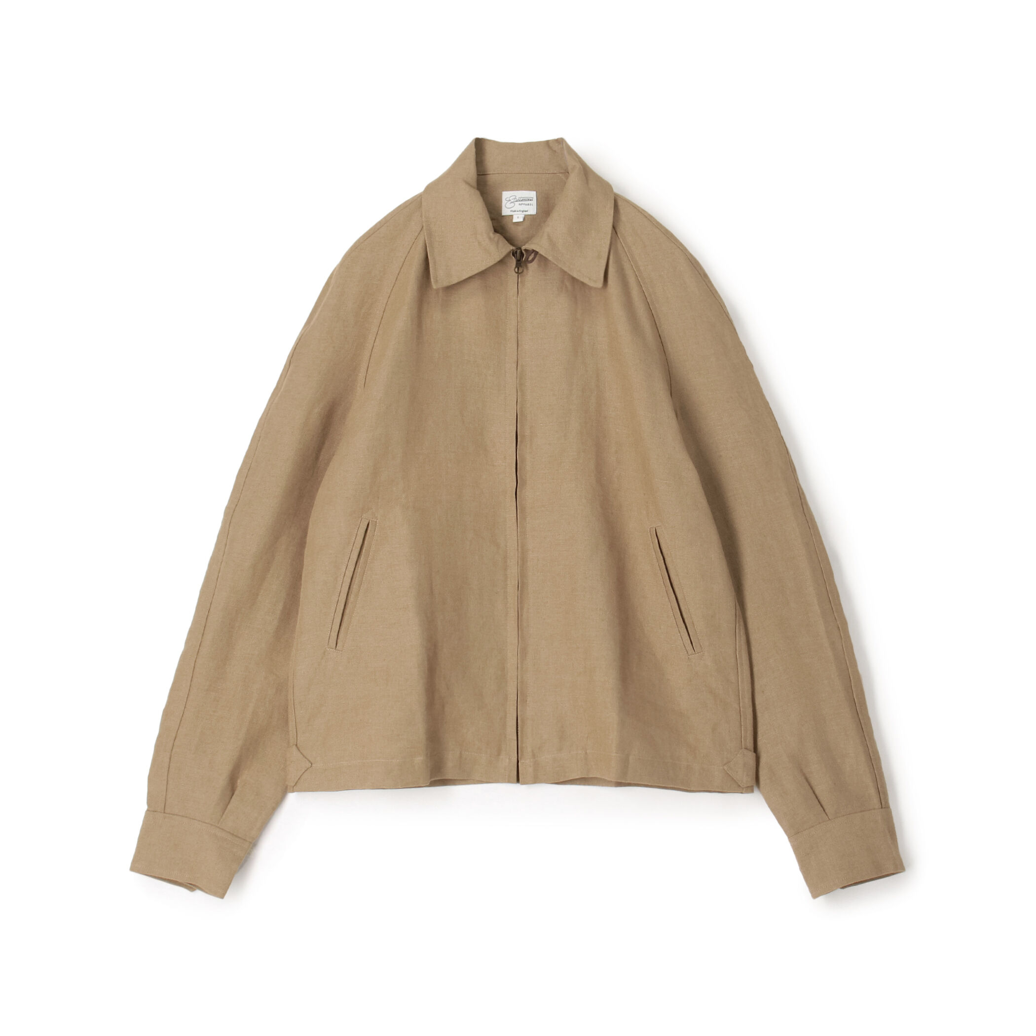 '26 春夏　現行販売中トゥモローランド　ベージュ ブルゾン33,000円 別注】EASTMOND APPAREL リネンジップアップシャツブルゾン