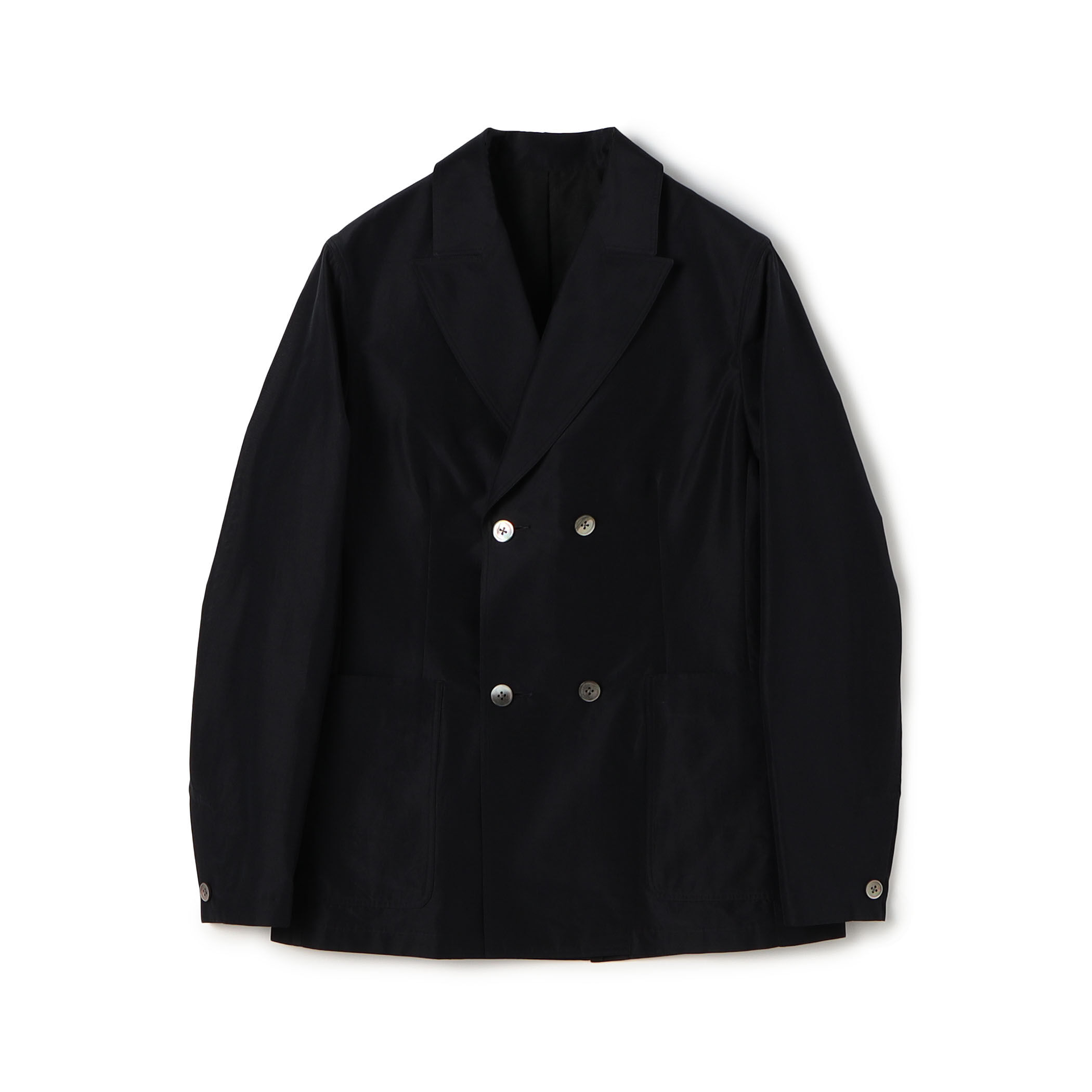 □コットンシルク ダブルブレステッド 4Bジャケット｜トゥモローランド