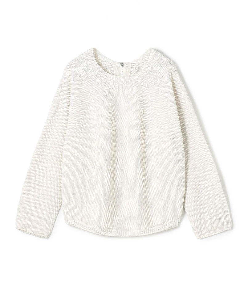 コットンカノコ バックジッププルオーバー
