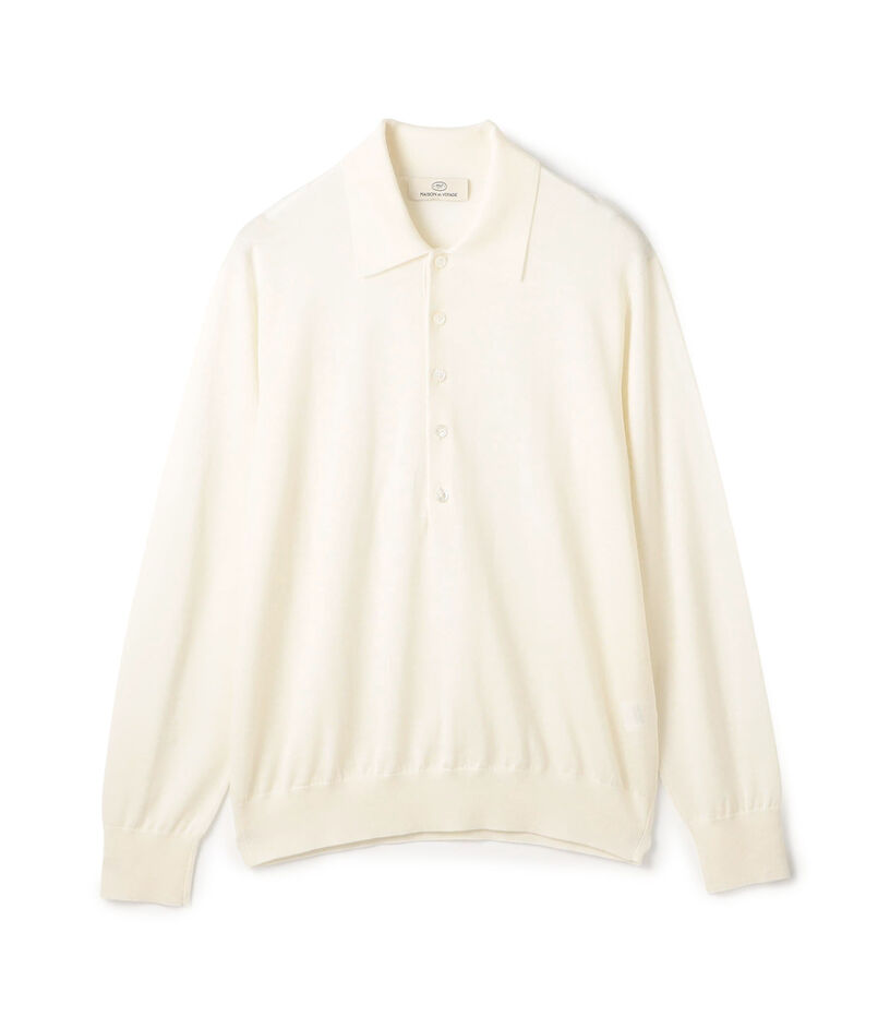 16Gキャッシュウール ニットポロシャツ 16Gキャッシュウール ニットポロシャツ