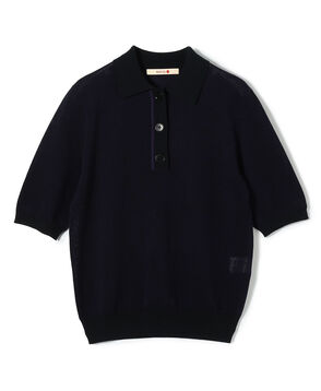 ダブルカラーピケ ミニポロカラーハーフスリーブ