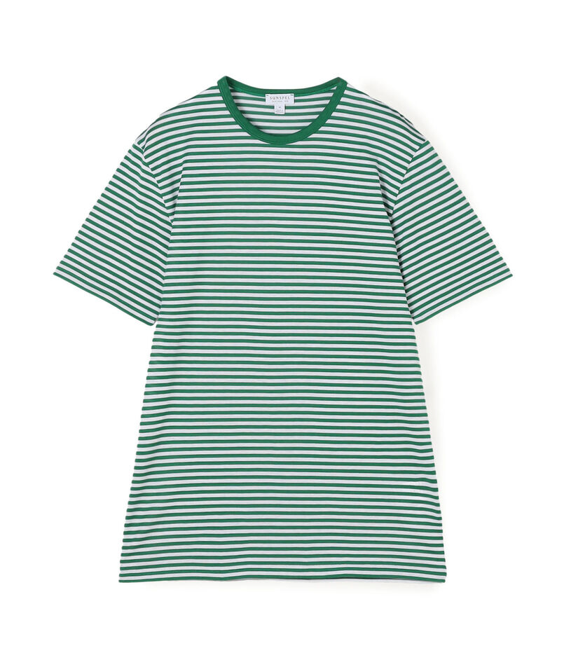 SUNSPELコットン クラシック ボーダーTシャツ