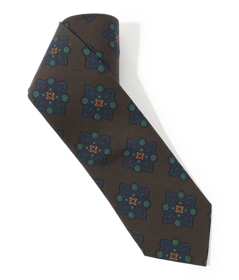 Seaward＆Stearn シルクプリント小紋柄ネクタイ