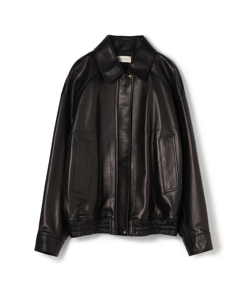 ラムレザー バイカーブルゾン