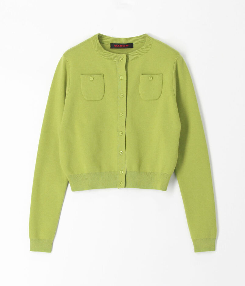 コットンカシミヤ クルーネックカーディガン