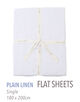 プレーンリネン フラットシーツ（シングル）