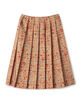 ポリエステル ツイードプリント プリーツスカート