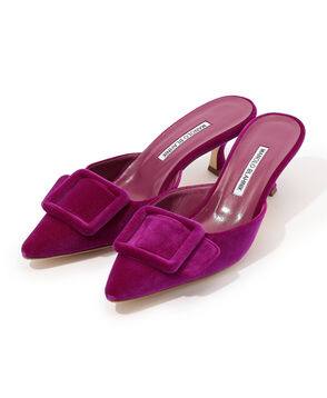 MANOLO BLAHNIK MAYSALE VELVET