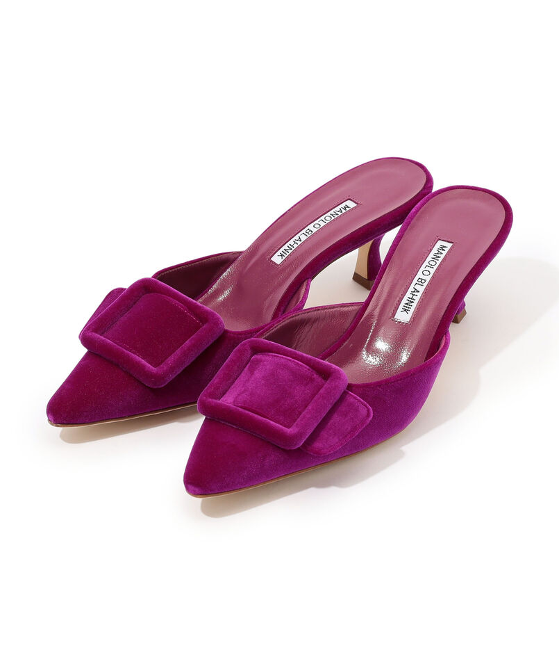 MANOLO BLAHNIK MAYSALE VELVET