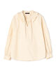ライトモールスキン ラッフルブラウス