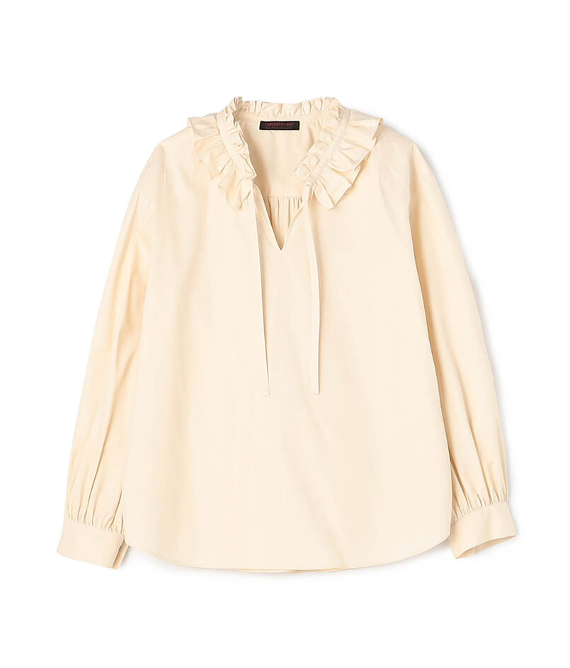 ライトモールスキン ラッフルブラウス