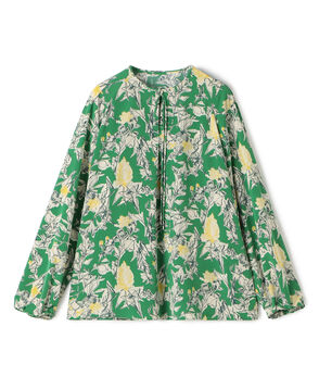 コックスコブフラワープリント ループリボンブラウス