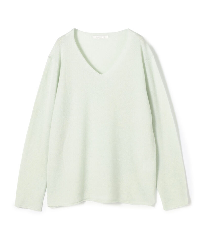 スコットランドカシミヤ Vネックプルオーバー