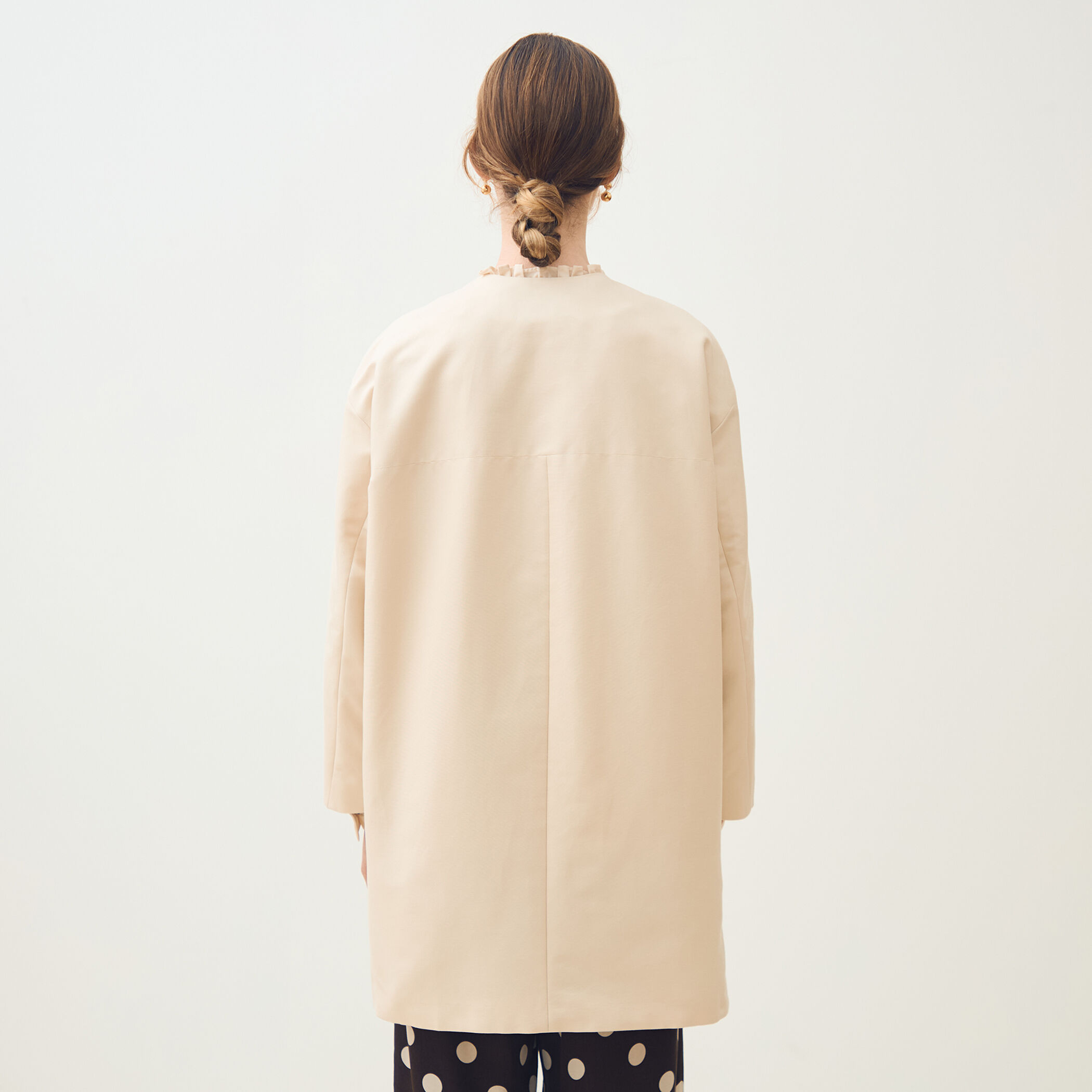 コットンシルクグログラン ノーカラーコート｜トゥモローランド 公式通販