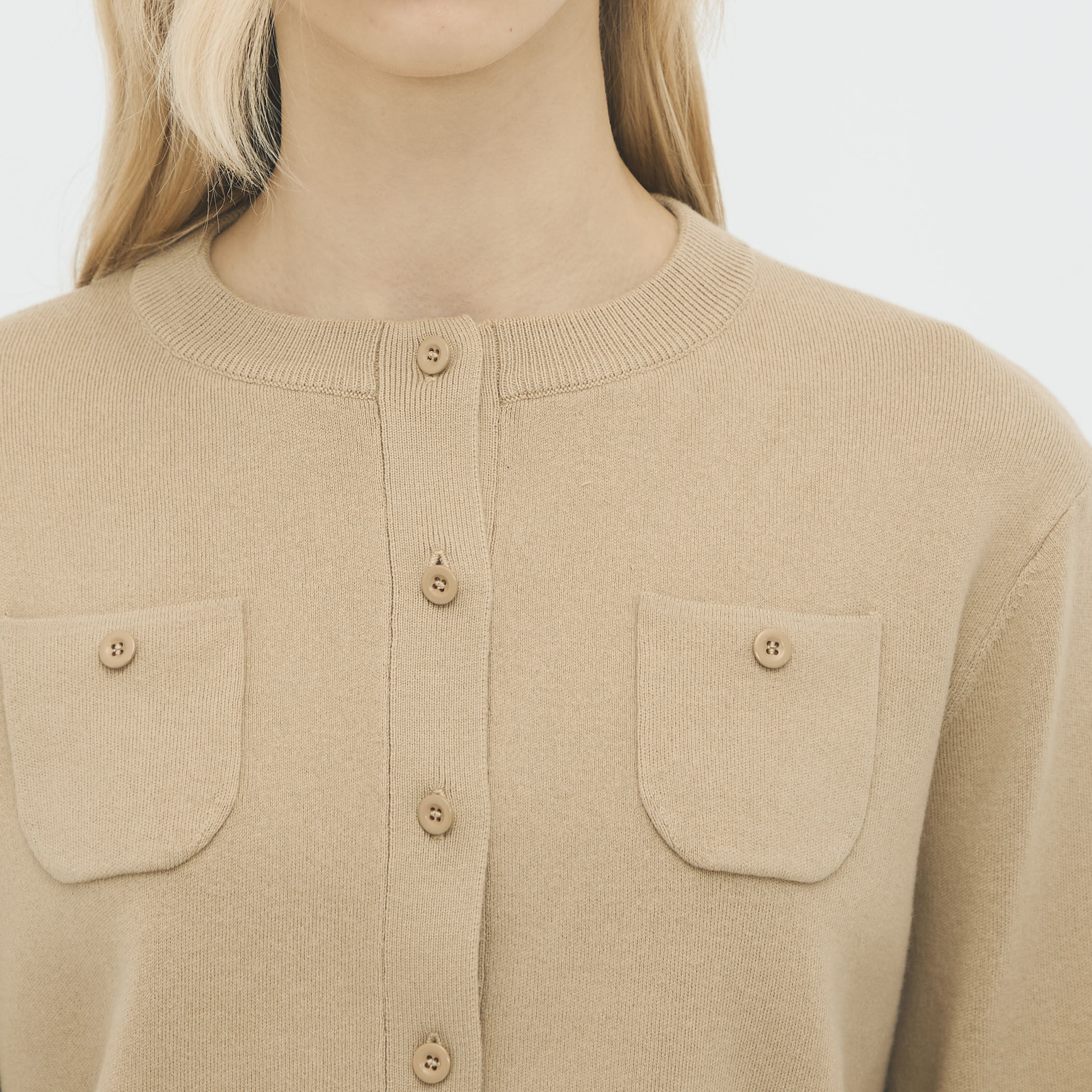 コットンカシミヤ クルーネックカーディガン｜トゥモローランド 公式通販