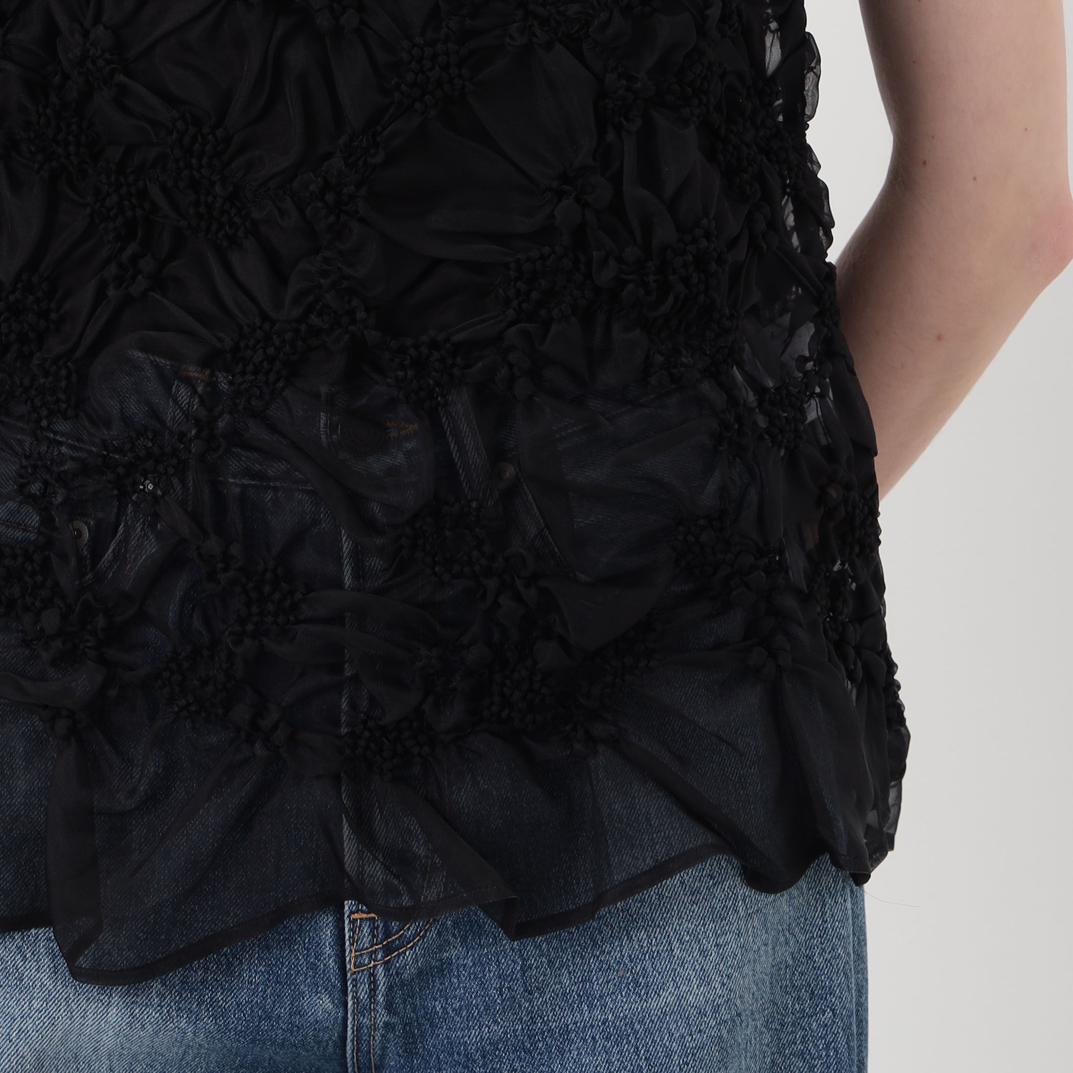 CECILIE BAHNSEN UTANIA TOP シアー スリーブレストップ